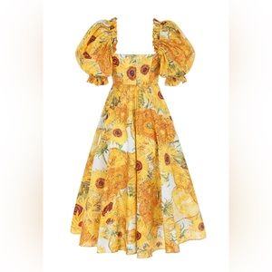Selkie sunflowers tea rose dress